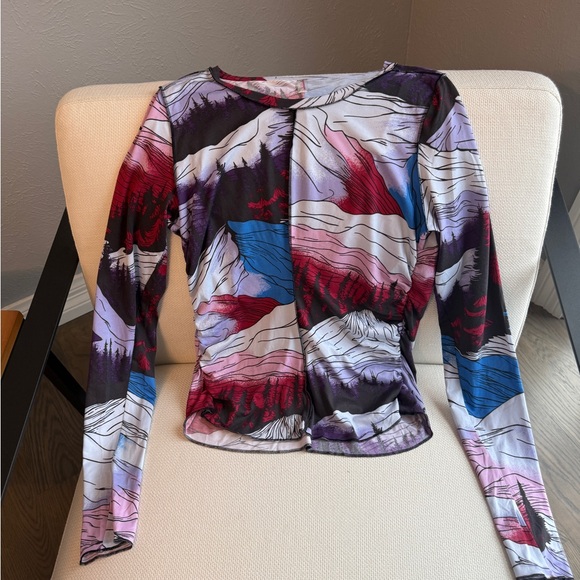 Free People Movement Right On Long Sleeve Layer in Rocky Ridge Large NWOT! - Picture 5 of 7